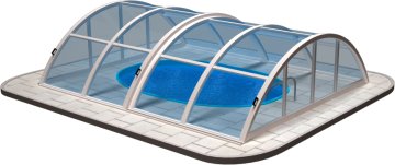 Plastový Bazén 4,5x3 m, oválný (kompletní set se zastřešením)