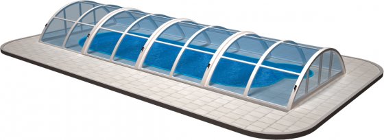 Plastový Bazén 7x3 m, oválný (kompletní set se zastřešením)