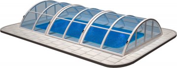 Plastový Bazén 8x3 m, obdélník (kompletní set se zastřešením)
